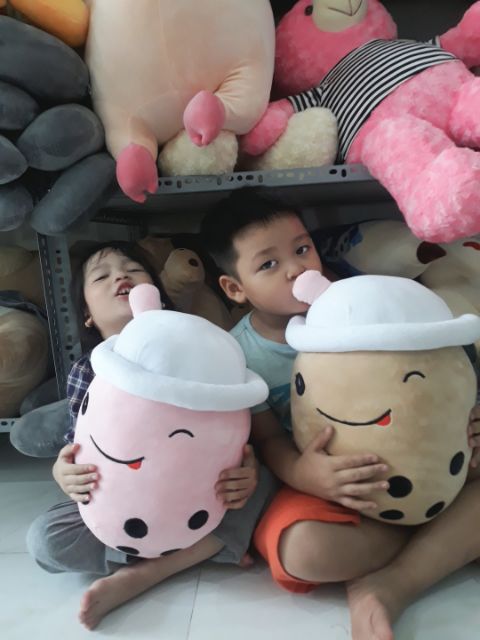 Gấu Bông🤗 Freeship 🤗Gối Ôm Ly trà sữa nhồi Bông vải cao cấp