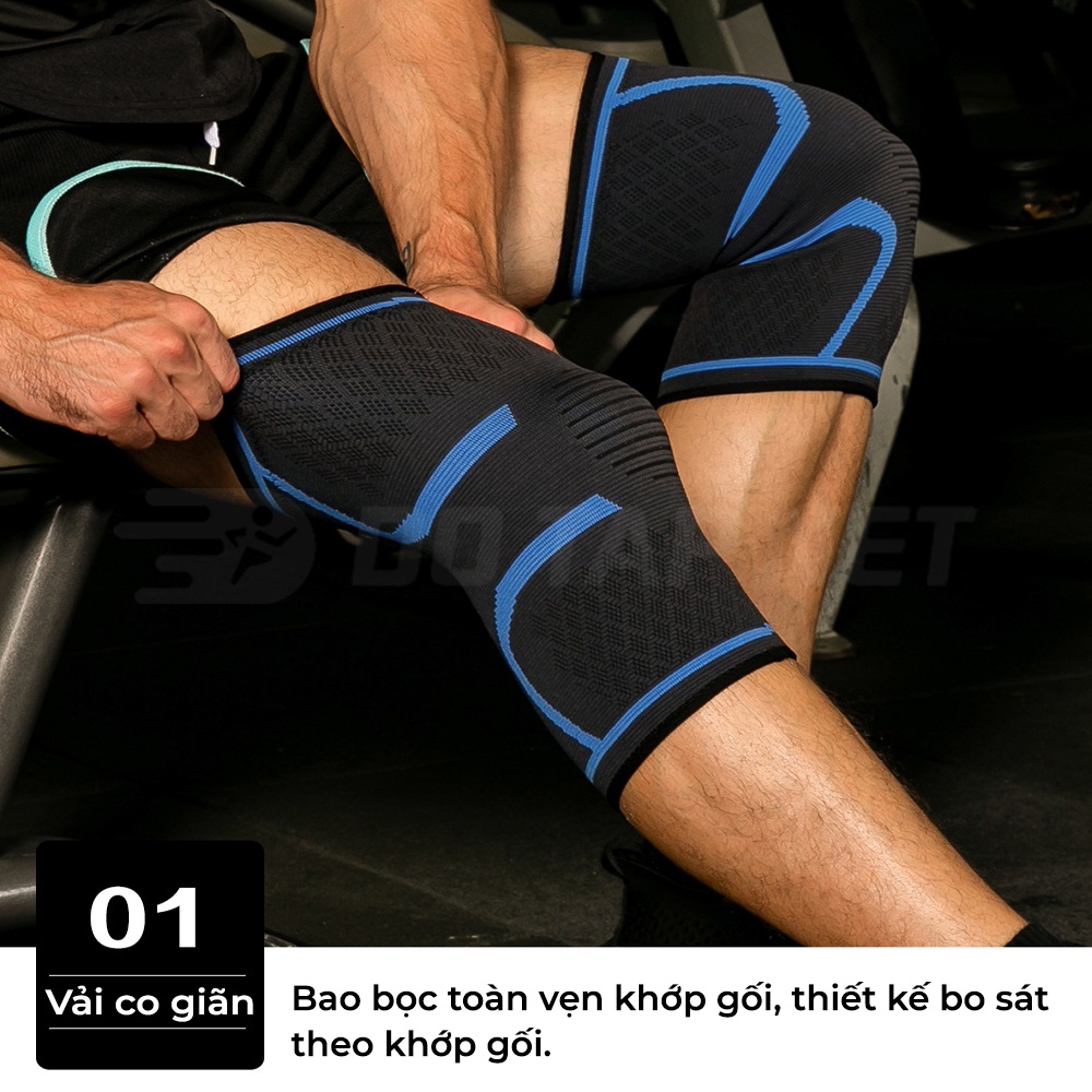 Bó Gối Thể Thao MixSport Bảo Vệ Đầu Gối Dùng Trong Bóng Đá, Bóng Chuyền, Chạy Bộ DBG01