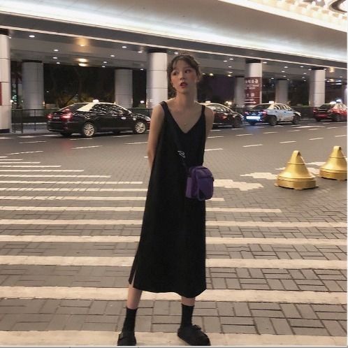 Đầm Ngủ Hai Dây Dáng Dài Size Lớn Phong Cách Hàn Quốc Thời Trang Mùa Hè Quyến Rũ Cho Nữ