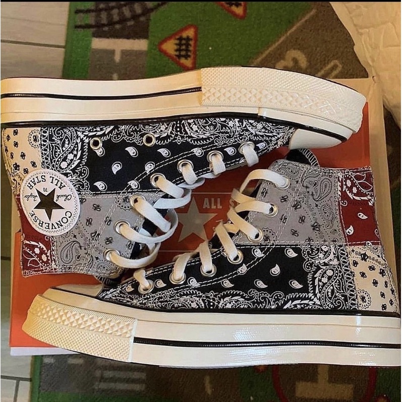 Giày Converse Black Bandana 70s