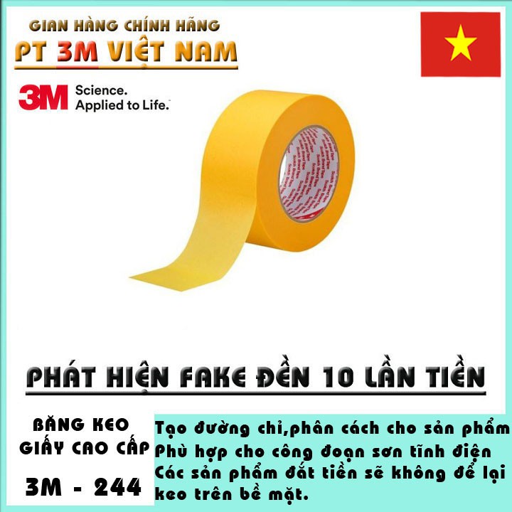 Băng keo giấy 3M 244 masking tape