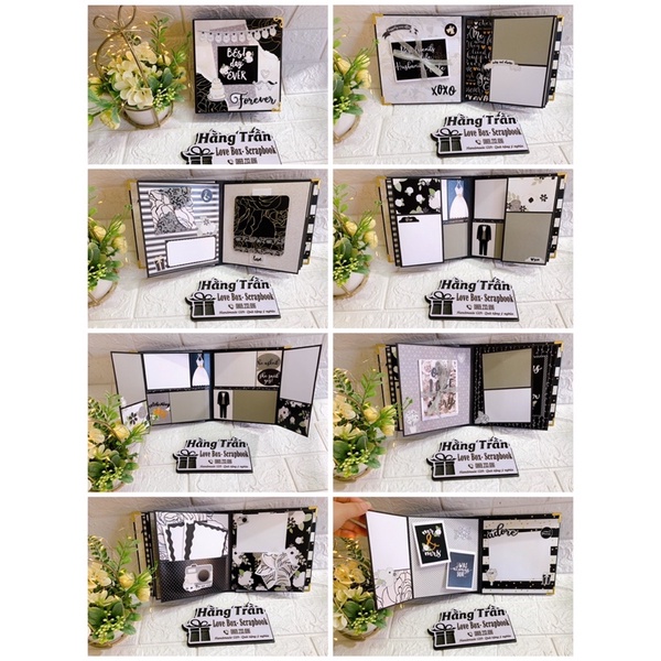 Album mini handmade chủ đề Forever dán 30 ảnh (Có video hướng dẫn cho khách đặt nguyên liệu tự làm)