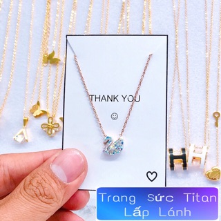 Dây chuyền nữ titan thiên nga lấp lánh DN1018