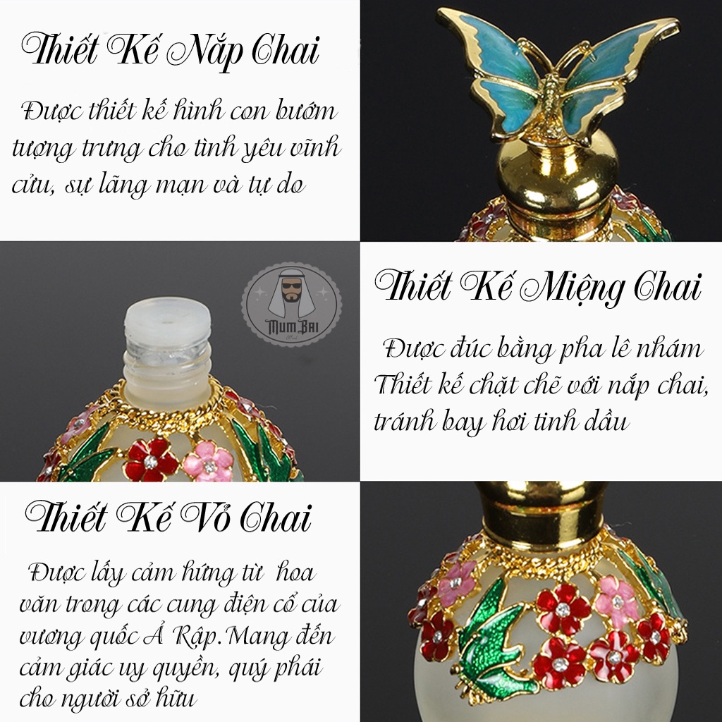 Tinh dầu nước hoa dubai chính hãng giá rẻ, Tinh dầu dubai mini cao cấp 20ml, Lưu hương trên 12h