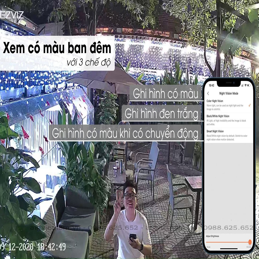[Siêu phẩm bóng tối] Camera Wifi xoay 360 EZVIZ C8C Full HD 1080P -  Màu Ban Đêm, Công Nghệ AI Thông Minh - Chính hãng