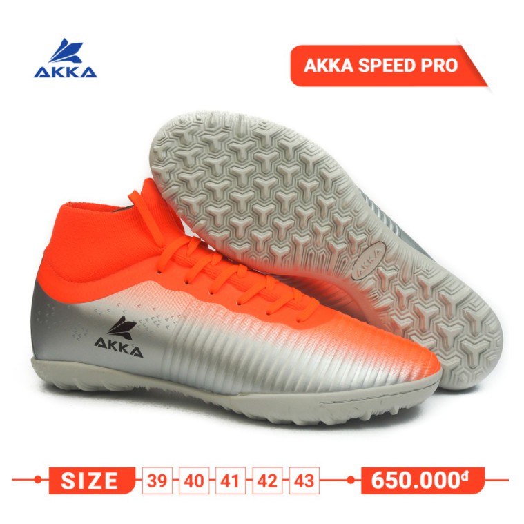 Giày đá bóng cổ cao AKKA Speed Pro màu xanh trắng
