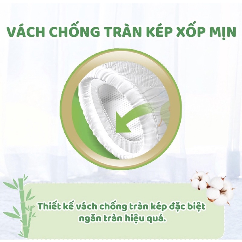 Tã/bỉm Molfix thiên nhiên quần M76 L68 Xl62 miếng