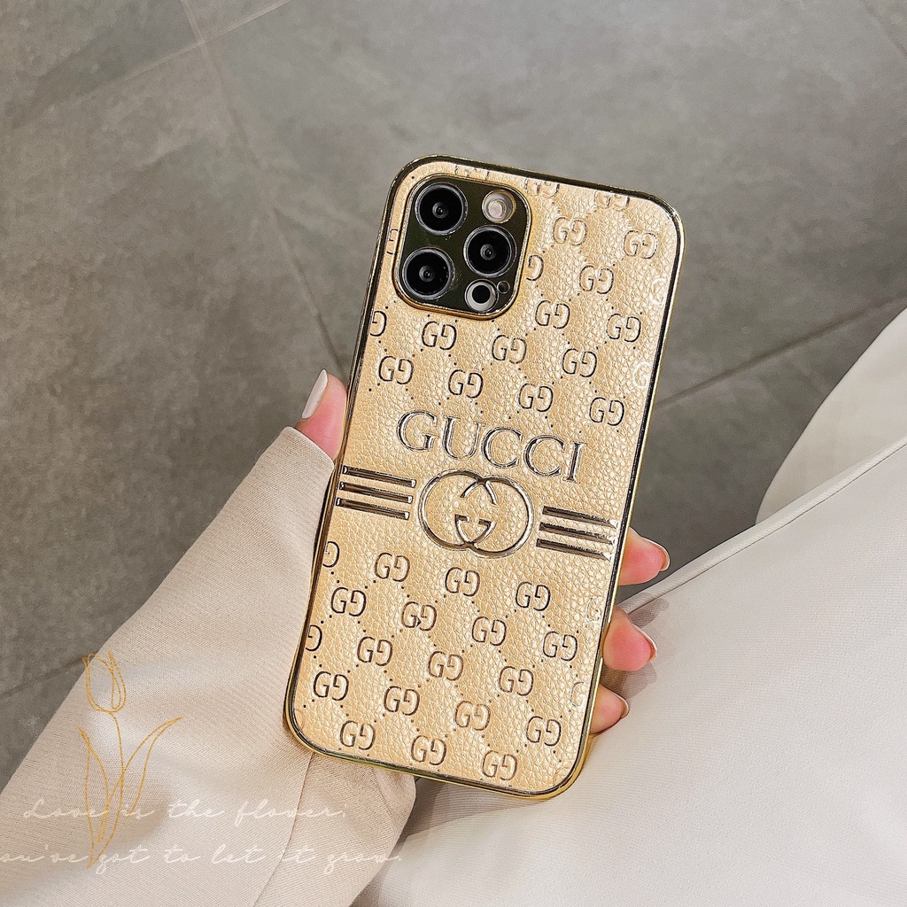 Ốp Điện Thoại Da In Họa Tiết GUCCI Sang Trọng Cho iphone 13 Pro Max i13 13pro 11ProMax i1112Pro 12 Pro Max
