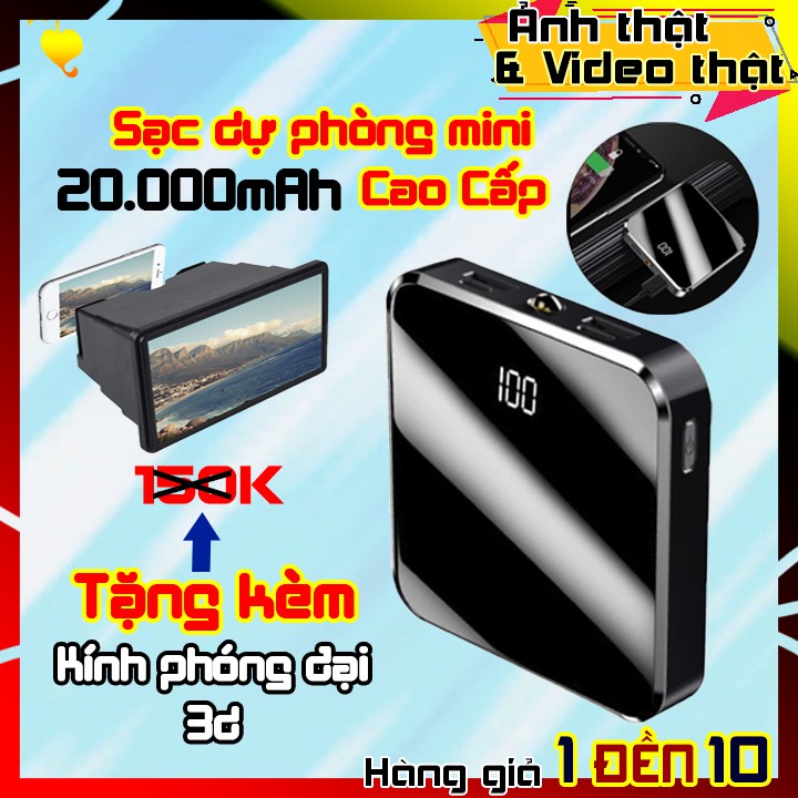 CAM KẾT LỖI 1 ĐỔI 1 | SẠC DỰ PHÒNG MINI 12.000 - 20.000 MAH CAO CẤP