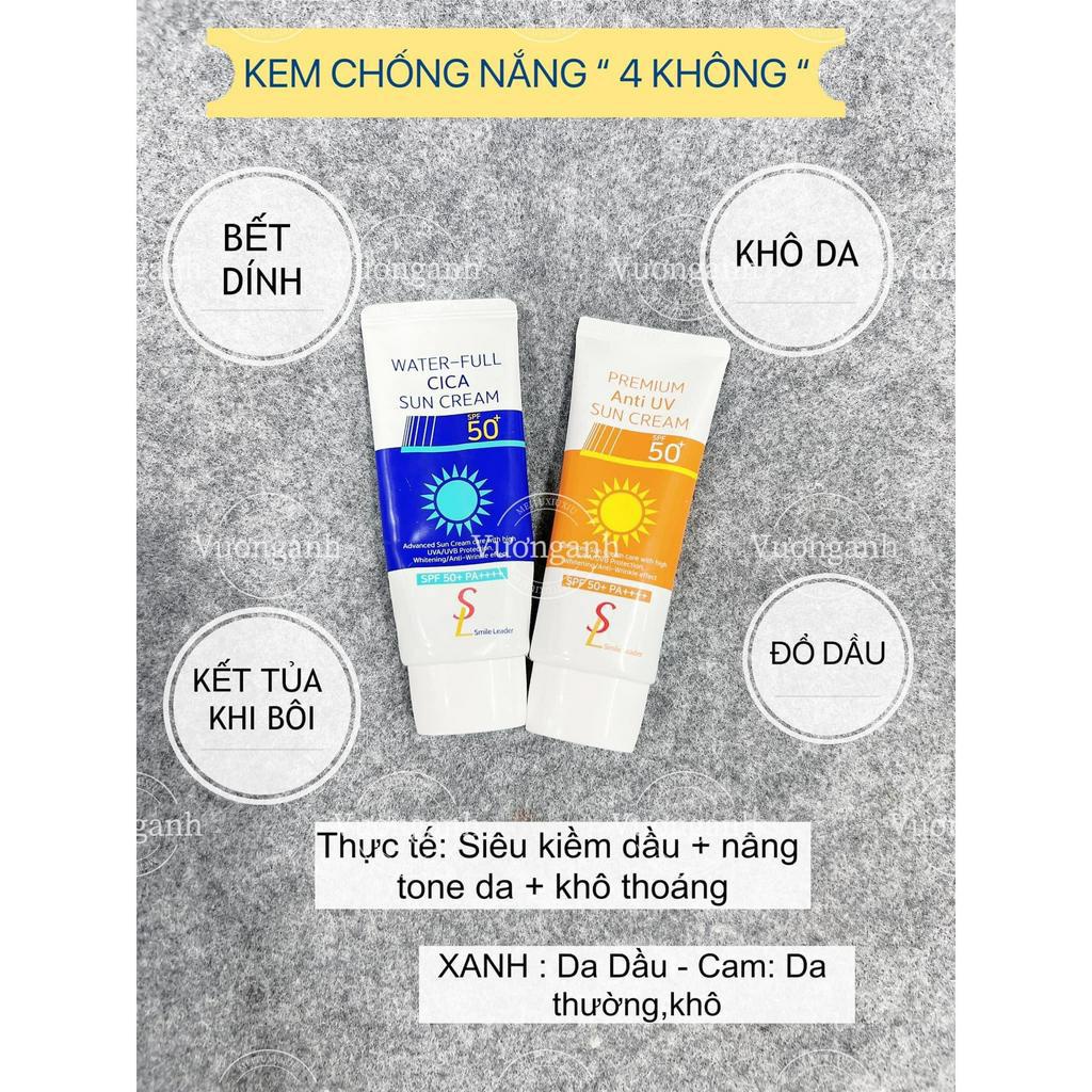 Kem chống nắng SL Smile Leader SPF50+ PA++++ - Nâng Tone 60ml kcn xanh cam Hàn Quốc