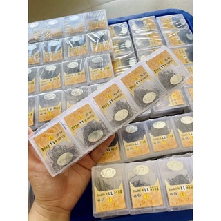 Combo 5 hộp lưỡi câu tháp vàng có ngạnh chuyên câu cá trê, cá lóc, cá rô