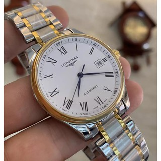 Đồng hồ nam l-au84 automatic vàng trắng số la mã + thẻ bảo hành