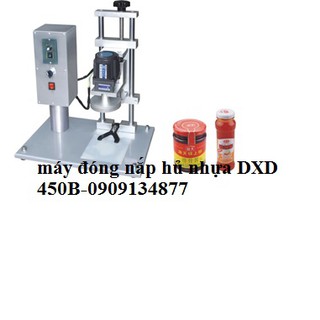 Máy đóng nắp chai nhựa dùng điện DXD450B, máy đóng nắp chai đường kính 20-50mm, máy xoáy nắp chai nước suối dùng điện