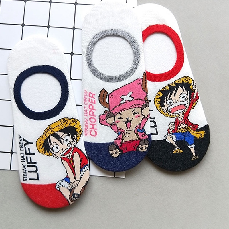 Tmdbyx Set 5 Đôi Tất Cotton Cổ Ngắn In Hình One Piece Độc Đáo Cá Tính Hợp Thời Trang