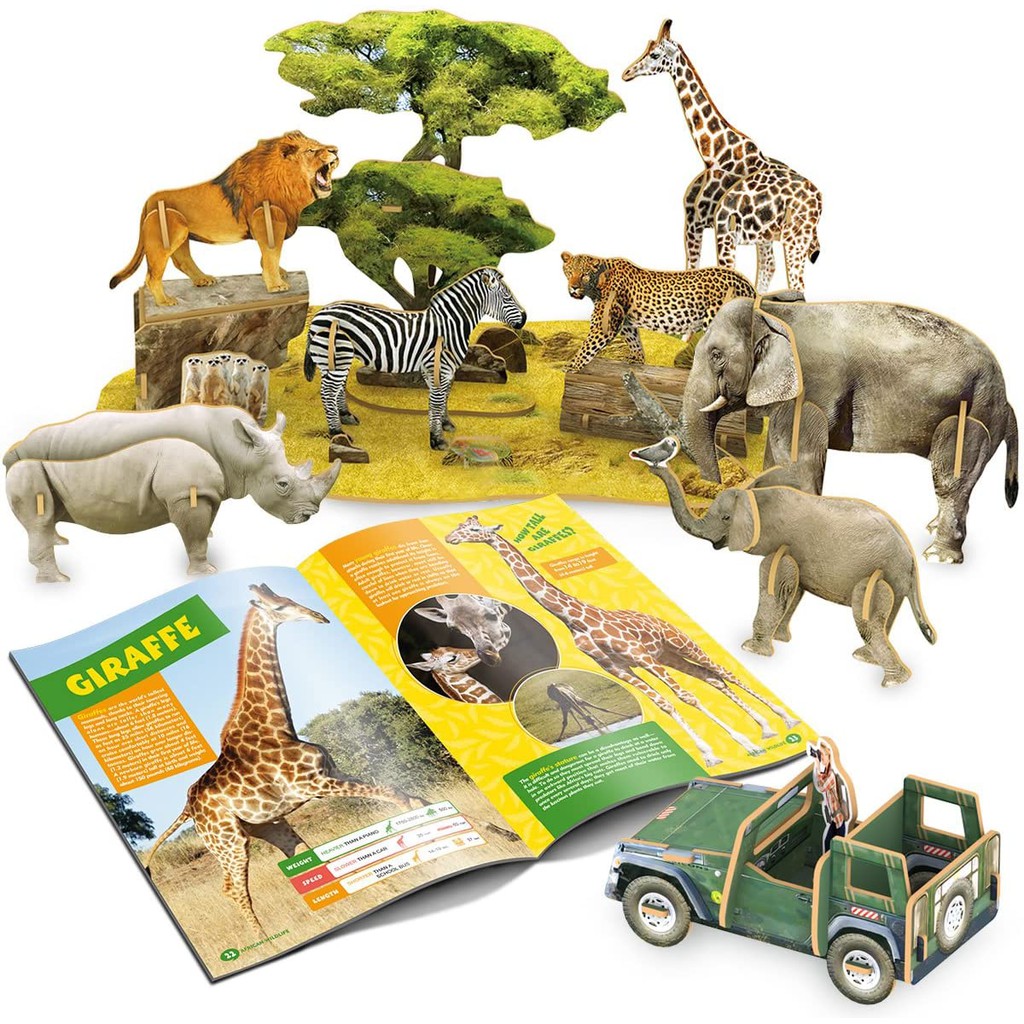 Mô hình giấy 3D CubicFun - National Geographic African Wildlife - Khám phá Động ...