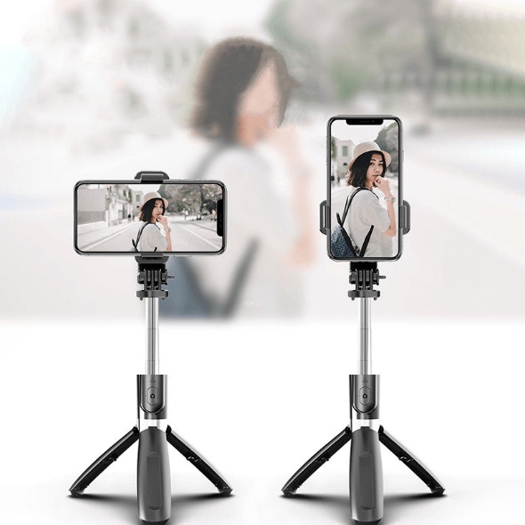 Gậy Chụp Hình Selfie L02 Chân Tripod Với Bluetooth, Kéo Dài 100Cm, Dành Cho Điện Thoại Và GoPro