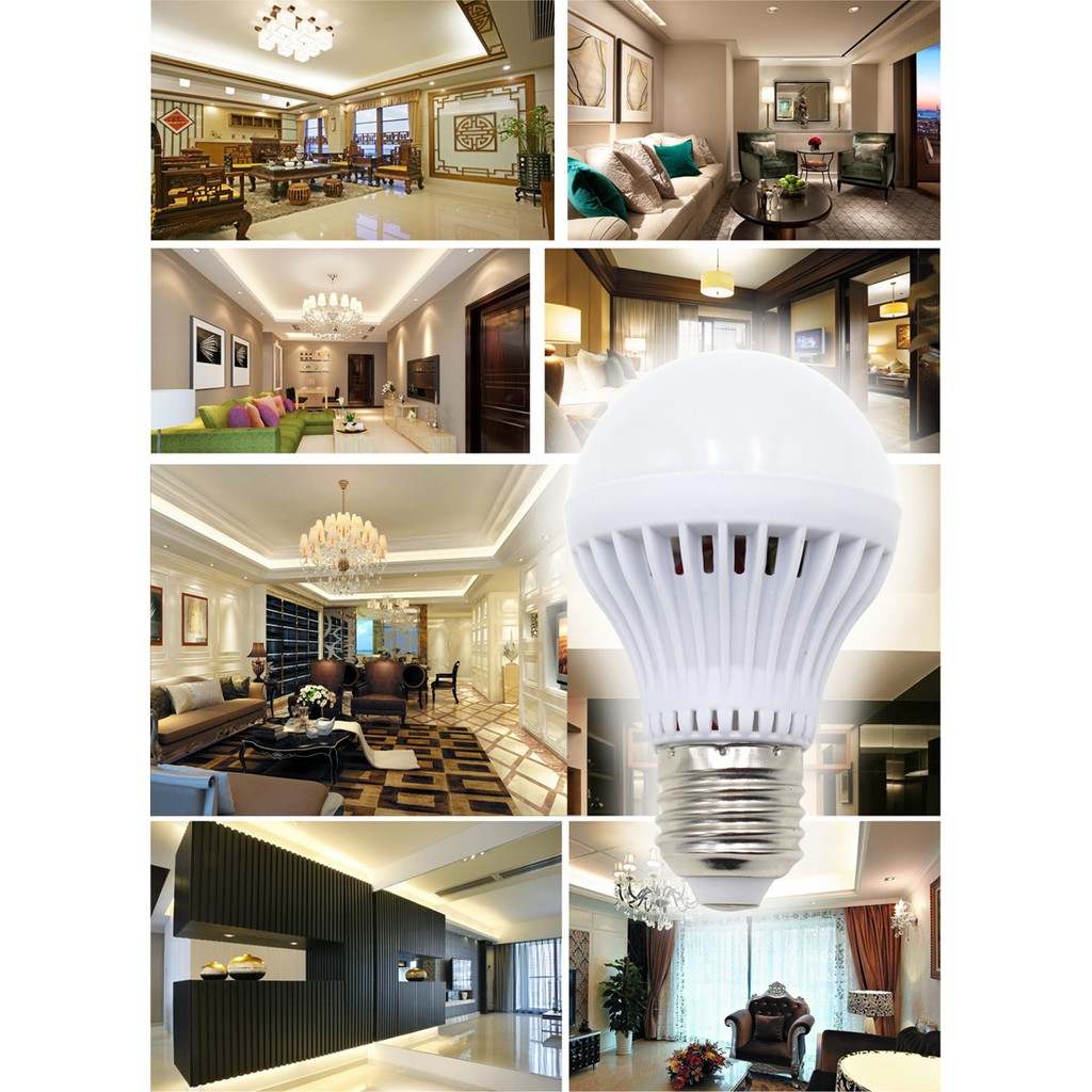 Bóng đèn led cảm biến âm thanh 9W, bật sáng khi có tiếng động, dùng trong nhà và ngoài trời