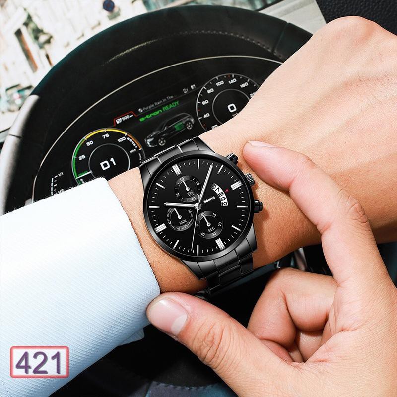 ĐỒNG HỒ NAM MODIYA 421 DÂY KIM LOẠI THỜI TRANG CỰC ĐẸP | BigBuy360 - bigbuy360.vn