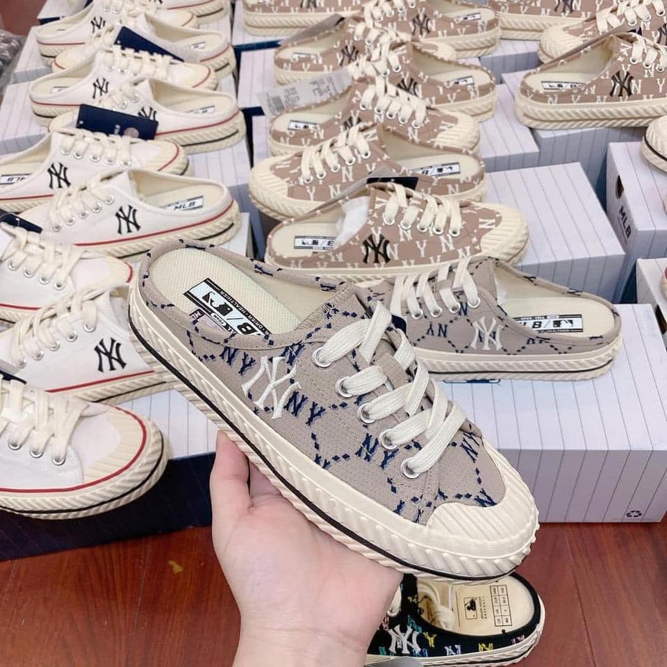 GIÀY MLB ĐẠP GÓT MULE ĐẠP GÓT TRẮNG MONO, ĐẠP GÓT ĐEN MONO, ĐẠP GÓT XANH MONO ,ĐẠP GÓT ĐEN TRƠN