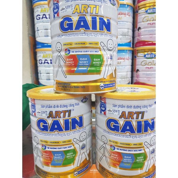 Sữa bột Arti Gain 0-6 tháng 800g