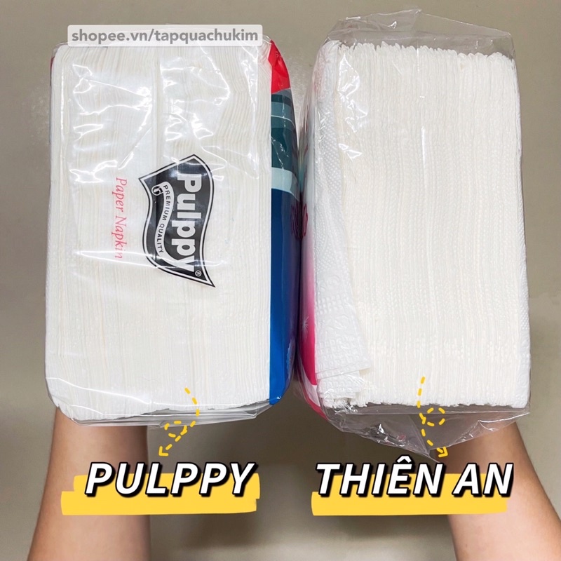 Khăn giấy ăn PUPPY vuông lớn 100 tờ mềm mịn không rách nước - tapquachukim