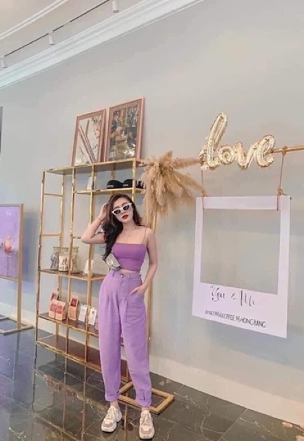 (XẢ_KHO) Áo hai dây tím sợi mảnh chất đẹp mềm mát | BigBuy360 - bigbuy360.vn