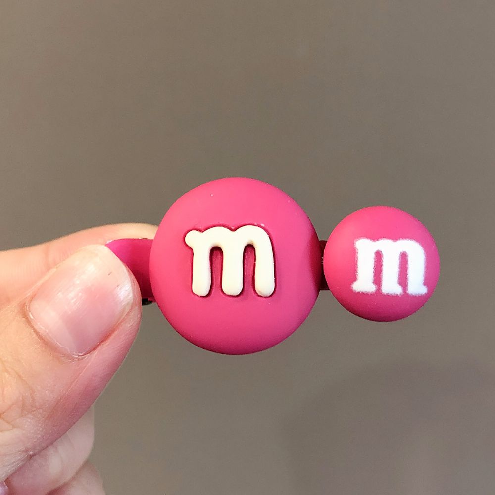 Kẹp tóc acrylic hình gấu dâu tây hoạt hình phong cách Hàn Quốc dễ thương cho nữ