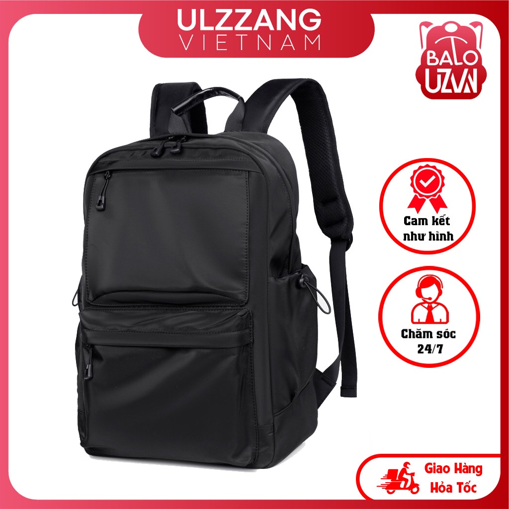 Balo đi học nam nữ Ulzzang basic chống nước, cặp túi sách laptop phong cách Unisex Hàn Quốc dành cho học sinh, sinh viên