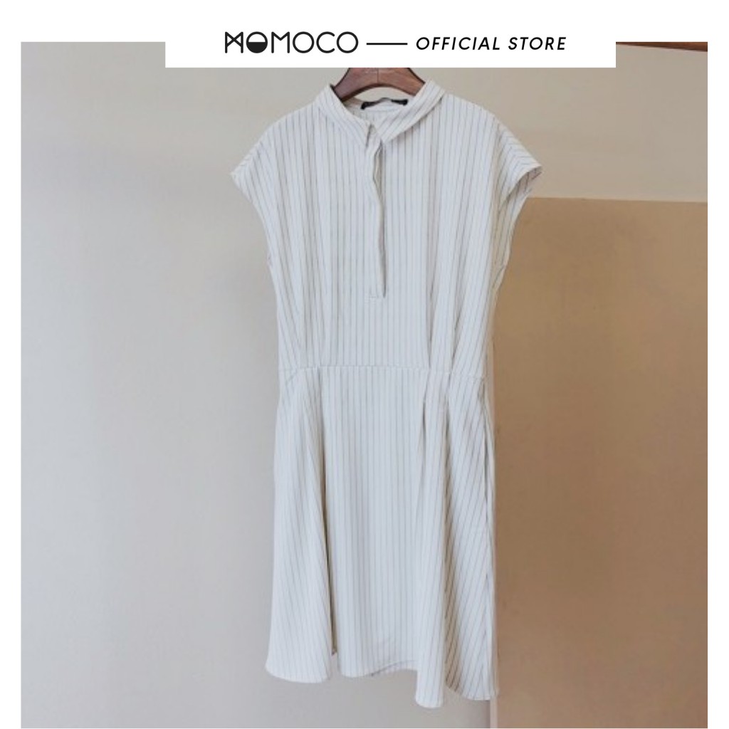 Váy Sô Mi Dáng Suông Nữ MOMOCO Striped Shirt Chất Vải Mềm Mại Họa Tiết Kẻ Sọc M2716