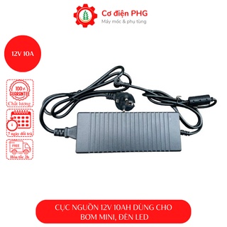 Nguồn ADAPTER 12V 10A dùng cho bơm mini, đèn led, camera.  Cho dòng điện ổn định. Bảo hành 6 tháng