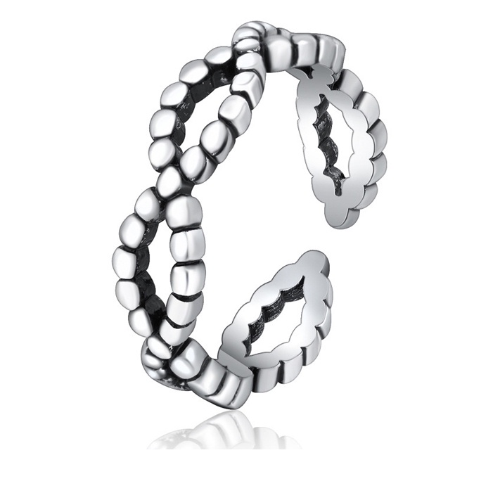 Nhẫn Bạc Nữ Thái Retro S925 Hình Mắt Xích Cực Phong Cách Cá Tính N1718 - Bảo Ngọc Jewlery