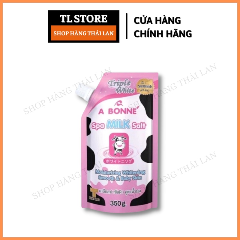 Muối Tắm Bò Abonne Thái Lan Muối tắm Sữa Bò, Muối Sữa Chua, Muối Vitamin C Túi 350gr