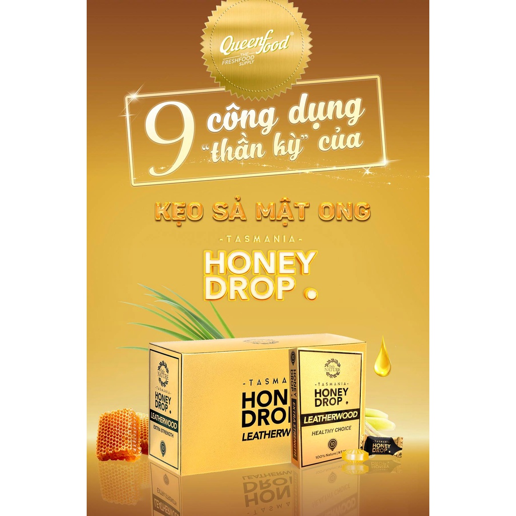 Kẹo sả nhân mật ong- Honey Drop Leatherwood 33gr