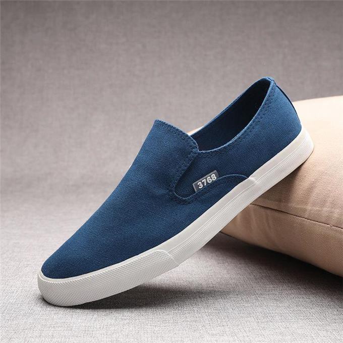 Slip on nam - Giày lười vải nam cao cấp thương hiệu 3768 - Vải thô 4 màu (đen), (khaki), (Xanh), (Đỏ) - Mã SP 616