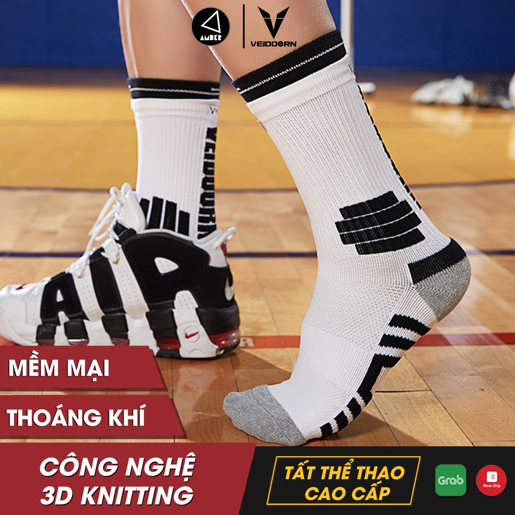 Tất Bóng Đá Chuyên Dụng Veidoorn, Thể Thao Thoáng Khí Đàn Hồi Tốt VT005 - AMBERVIETNAM