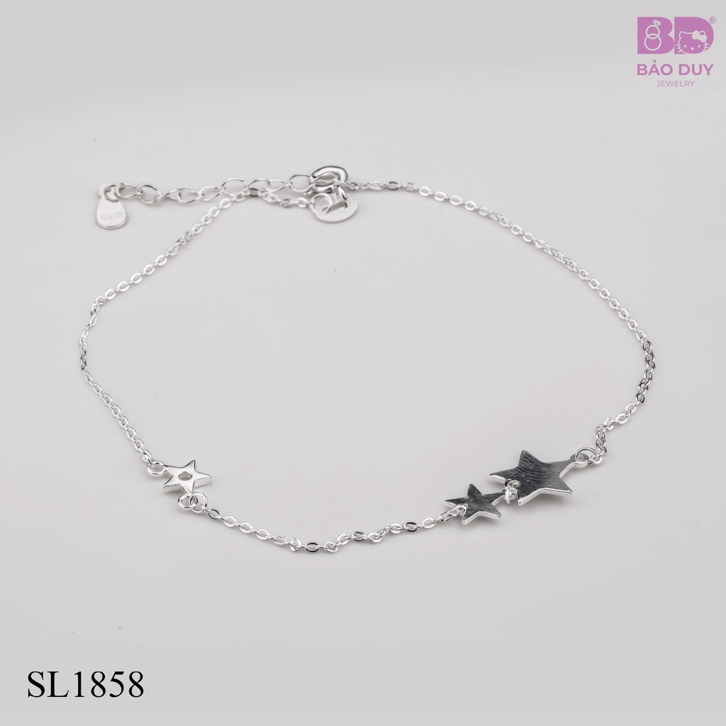 Lắc chân bạc nữ BDSilver ngôi sao 5 cánh SL1858