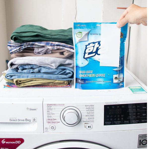 [Rẻ Vô Địch] Giấy Giặt Quần Áo Hàn Quốc Han Jang – 1 Túi x30 Tờ