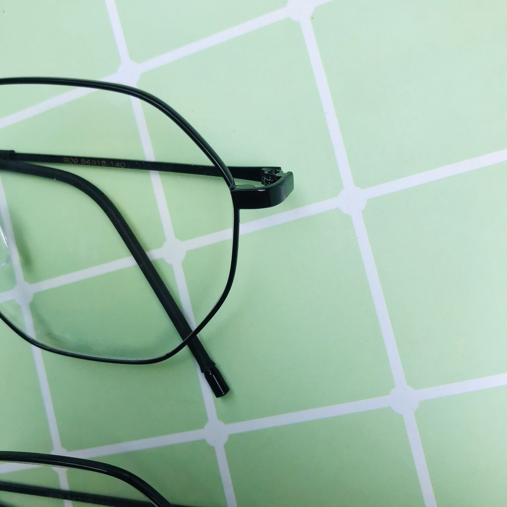 Kính mắt đa giác không độ chống bụi thời trang nam nữ