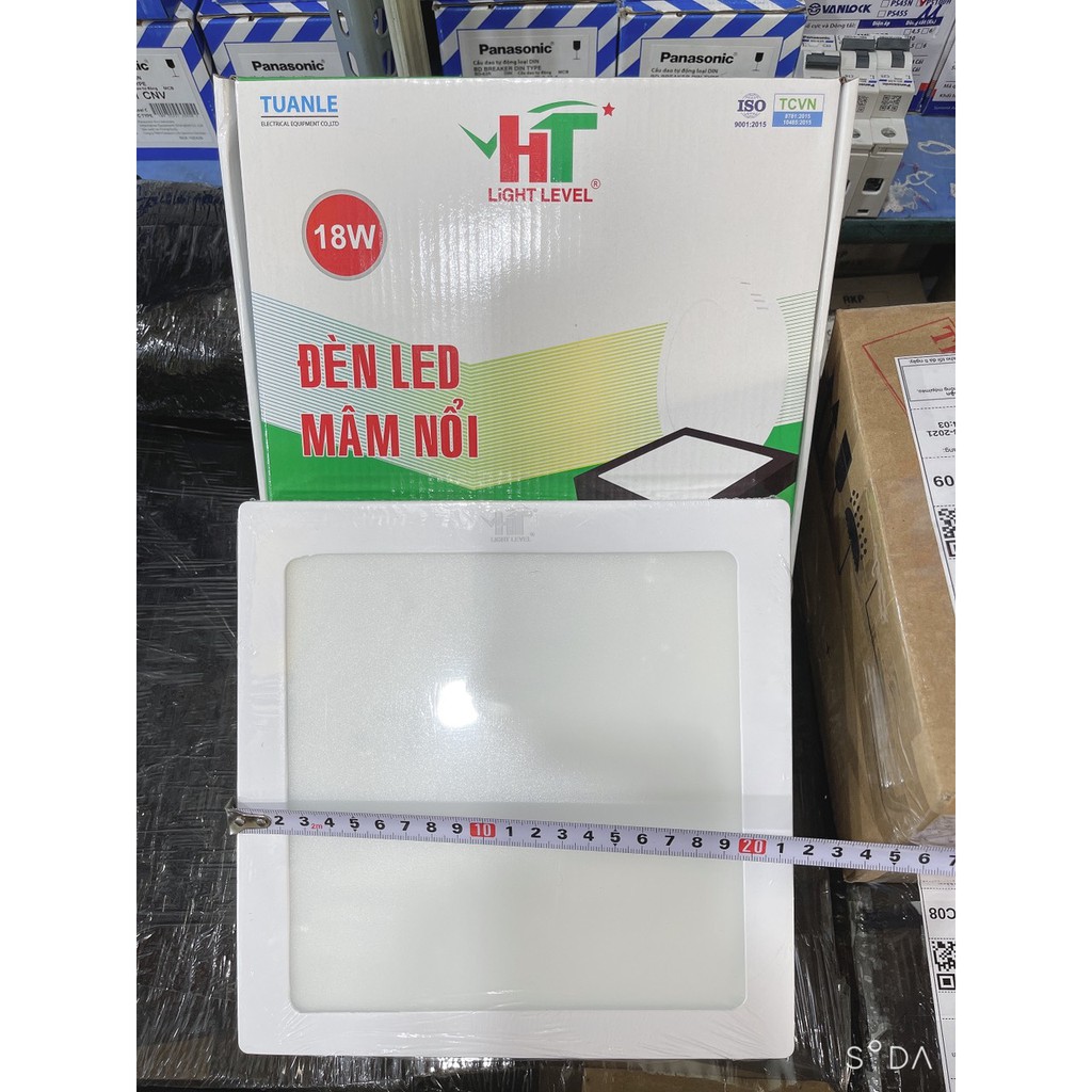 Đèn led ốp trần, đèn mâm 18W Vuông ( Ánh sáng Trắng ) - HT