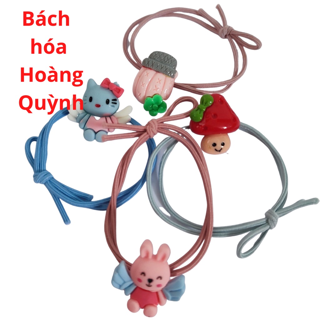 Combo 5 sợi dây cột tóc hình thú dễ thương.