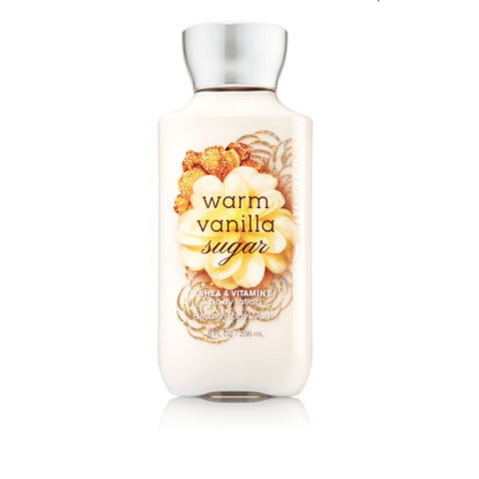 Dưỡng thể giữ ẩm da Bath &amp; Body Works Warm Vanilla Sugar 236ml (Mỹ)