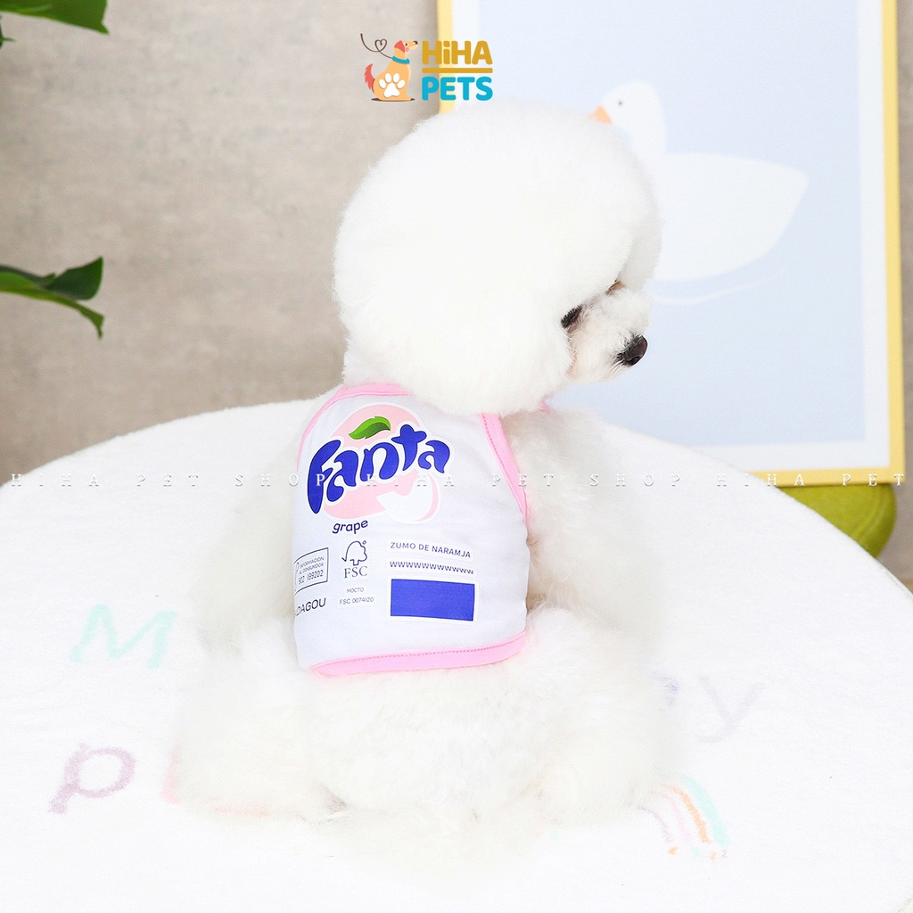 Áo Thun Ba Lỗ Cho Chó Mèo Vải Cotton Mát Mẻ Quần Áo Thú Cưng Mùa Hè Dễ Thương Hihapet.