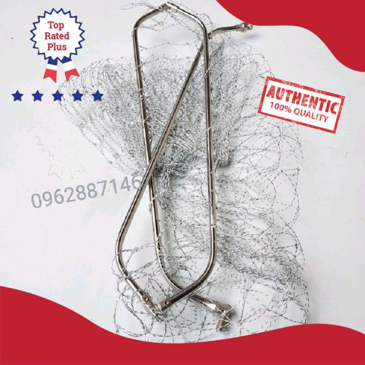 [Giảm giá sập sàn] Vợt Vớt Cá Inox 1m7 Đến 3m Dạng Vuông Đồ Câu ALÂM Vợt Xúc Cá Inox