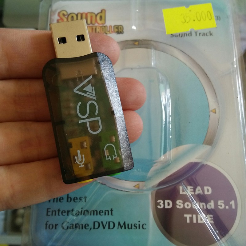 USB SOUND 3D 5.1 TẠO CỔNG AUDIO VÀ MICROPHONE