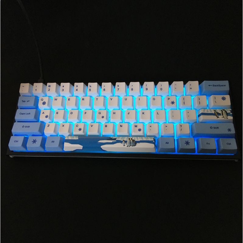 Nút Bàn Phím Cơ Pbt Oem Hình Chim Cánh Cụt Dễ Thương Cho Gh60 Gk61 Gk64