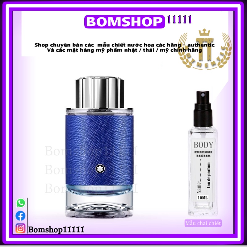 Mẫu Thử Nước Hoa Nam 𝗠𝗼𝗻𝘁𝗯𝗹𝗮𝗻𝗰 𝗘𝘅𝗽𝗹𝗼𝗿𝗲𝗿 𝗨𝗹𝘁𝗿𝗮 𝗕𝗹𝘂𝗲 (5ml/10ml/20ml)-leonperfume -bomshop11111 | BigBuy360 - bigbuy360.vn