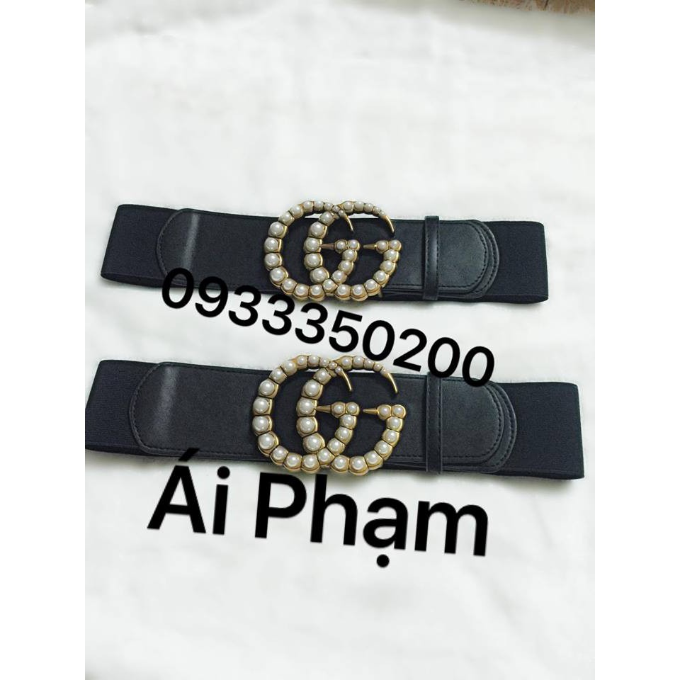 Thắt Lưng GG Đính Đá Vàng