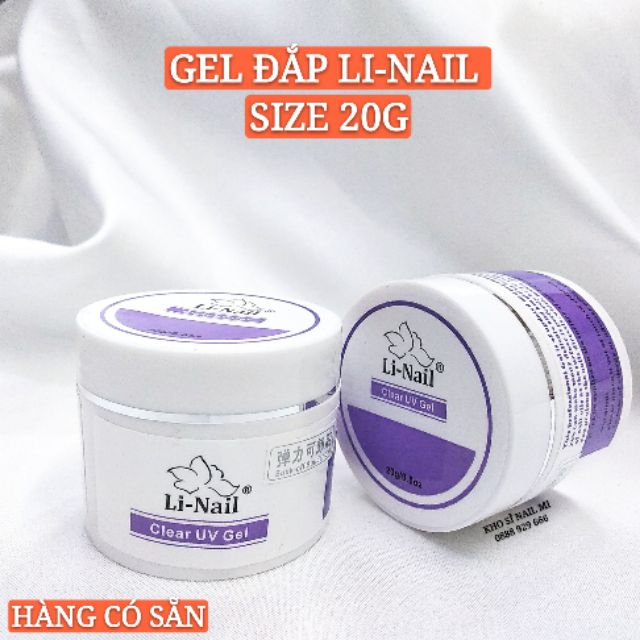 Gel đắp móng Li-nail chính hãng chất đậm đặc không nóng, màu trong suốt (20g)