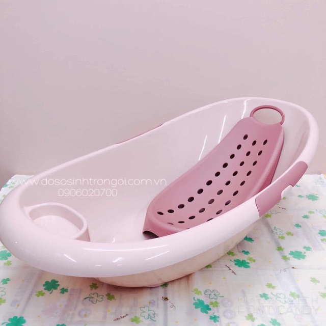 Chậu tắm elip xuất Hàn cao cấp màu xanh bơ và hồng dâu hot hot