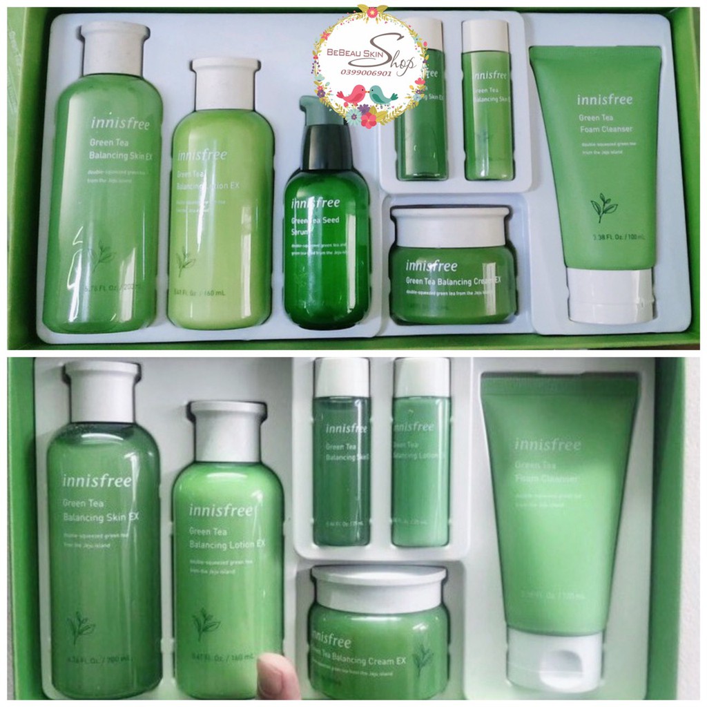 Set Trà Xanh Innisfree Green Tea Seed Serum Special Set [NEW 2019